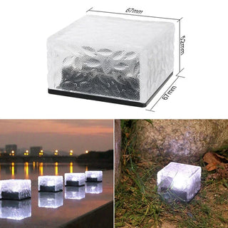 Zandra - Solar Brick Ice Cube Outdoor Light