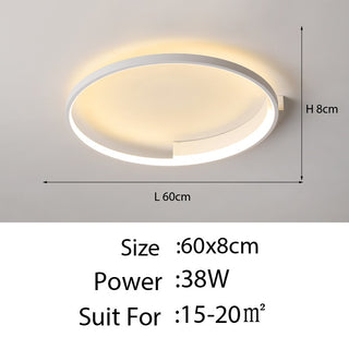 Nirgua - Modern Flush Mount Circular Rimmed Ceiling Light