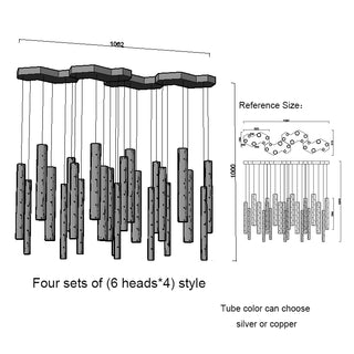 Kiyoshi - Modern LED Tube Hanging Ceiling Light