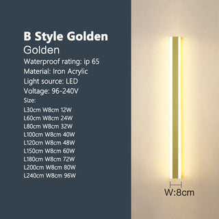 Geniffer - Rounded Rectangle Long Wall Light Bar