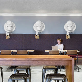 Kolja - Gorilla Head Hanging Bulb Wall Light