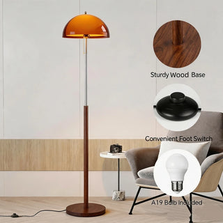 Caldren - Dark Brown Acrylic E27 Floor Lamp