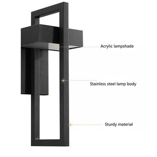 Merlen - Modern Black Outdoor Wall Light