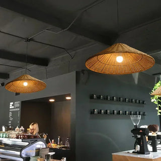 Clifton - Woven Rattan Pendant Light Wicker Cone Lamp Shade