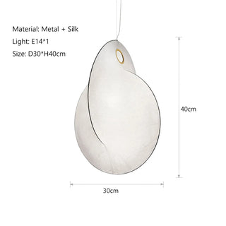 Qarshi - Japanese style Silk Overlap Shell Design Pendant Lamp