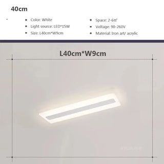 Gabiley - Wooden LED Modern Rectangular Ceiling Light Bar