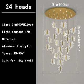 Mariana - Modern Leaf Pendant Chandelier