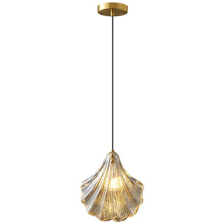 Laiba  - Patterned Coloured Glass Shell Ceiling Pendant Light