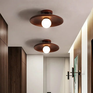 Ospino - Wooden Round Nordic Ceiling Lamp