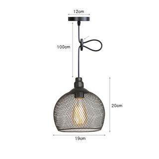 Cathrine Series - Rural Retro Tavern Iron Art Single Head Mesh Cover Pendant Lights