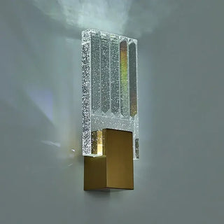 Inaya - Speckled Bubble Crystal Glass Up Modern Wall Light
