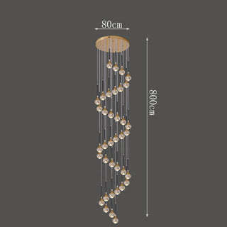 Abril - Crystal Ball Cluster Hanging Chandelier