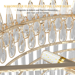 Bonita - Modern Statement Sharp Glass Tiered Crystal LED Chandelier