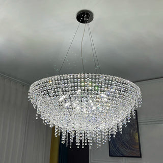 Christine - Round Crystal Tassel Hanging Ceiling Chandelier