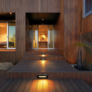 Emrique - Flush-Mount Outdoor Rectangle LED Wall Light