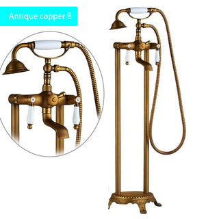 Barnaba - Floor Mounted Bathtub Dual Handle Shower Tap Set