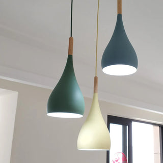 Simon - Modern Teardrop Wood Hanging Nordic Ceiling Pendant Light