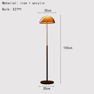 Caldren - Dark Brown Acrylic E27 Floor Lamp