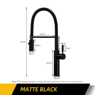 Eufemia - Brushed Gold Pull Out Hot & Cold Single Handle Mixer Kitchen Tap