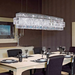 Castella - High-End Tassel Tiered Crystal Rectangle Chandelier