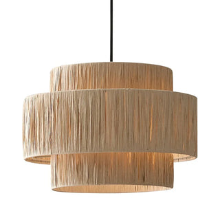 Annaba - Handmade Woven Rattan Round Tiered Ceiling Light