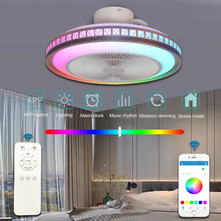 Hespera - 50cm Ceiling Fan with LED Light Remote/APP Controlled