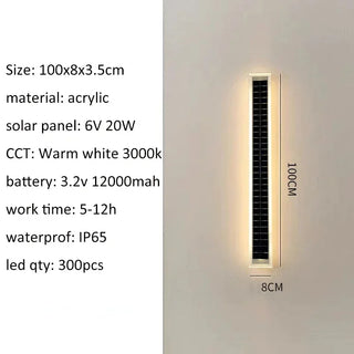 Zoey - Modern LED Solar Outdoor Wall Light