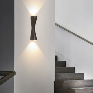 Griffy - Outdoor LED Up/Down Modern Curved Wall Light