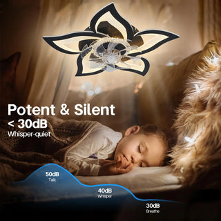 Jeffie - Modern Remote Light Ceiling Fan 5 Blade