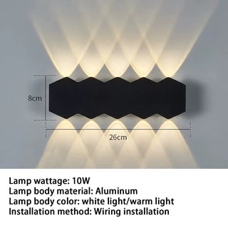 Kenndra - Hex Shaped Up/Down Outdoor Wall Light