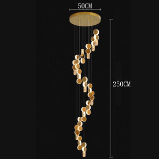 Thiago - Round Crystal Gold Hanging Ceiling Chandelier