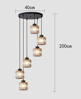 Gaspar - Crystal Hanging Pendant Chandelier