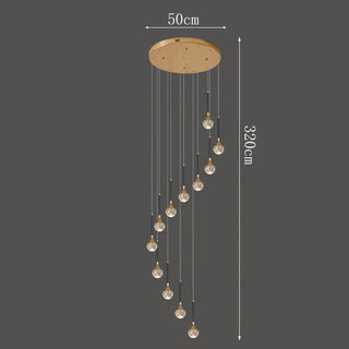 Abril - Crystal Ball Cluster Hanging Chandelier