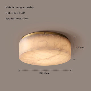 Mandera - Modern Flush Mount Marble Stone Ceiling Light