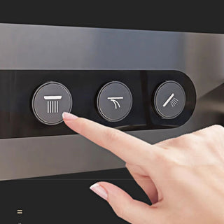 Nerea - Brass Round Waterfall Shower System with Digital Display