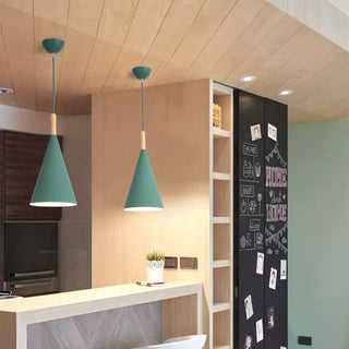 Simon - Modern Teardrop Wood Hanging Nordic Ceiling Pendant Light