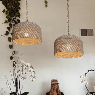 Rochelle - Wicker Rattan Pendant Ceiling Light Handmade Japanese Style