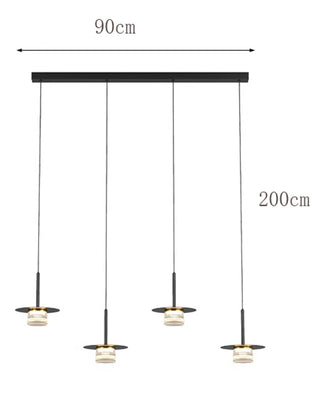 Welkom -  Modern Industrial Multi Head Black Hanging Pendant Ceiling Light