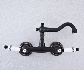 Dore - Ceramic Dual Handle Wall Mixer Kitchen Tap