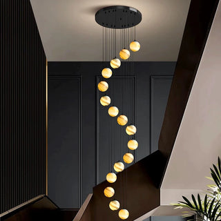 Amira - Modern Moon Ball Round Ceiling Chandelier