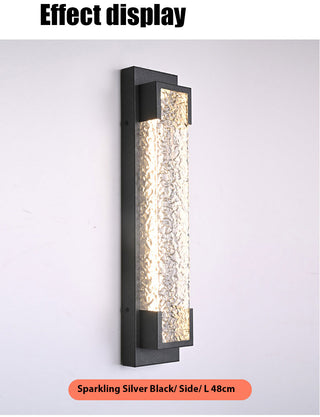 Cole - Modern Stainless Steel LED Patterned Glass Wall Light