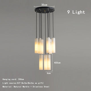 Fiorella - Modern Minimalist Marble Hanging Chandelier