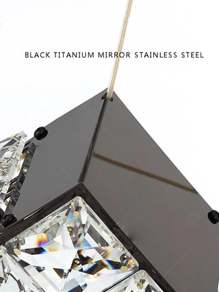 Abby - Crystal Square Box Gold Ceiling Chandelier