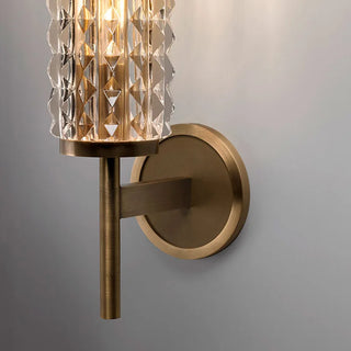 Delilah - Modern Gold Studded Crystal Glass Wall Light
