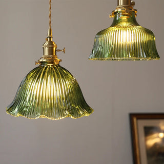 Millie Series - Coloured Patterned Glass Hanging Pendant Ceiling Light