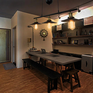 Laprey - Industrial Black Retro Iron Lift 3 Pendant Hanging Ceiling Light