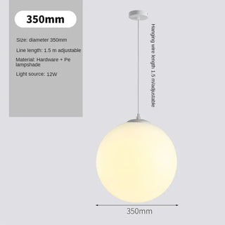 Caen - Nordic Minimalist Milky White Spherical Pebble Pendant Lamp