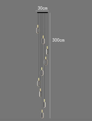 Zoe - Modern LED Round Black & Gold Ceiling Chandelier