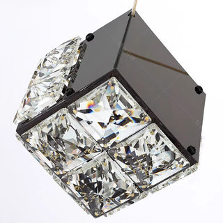 Abby - Crystal Square Box Gold Ceiling Chandelier