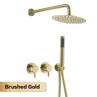 Niobe - Modern Brass Shower Set with Dual Handle Control and Two Functions